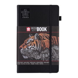 Sakura Bloc de dibujo/cuaderno 13 x 21 cm 80 páginas papel negro 140g